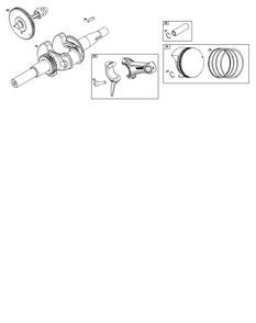 Crankshaft Group Diagram and Parts List for 10V332-0009-F1 100000 - 19Z999 Briggs and Stratton Engine